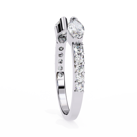 Flora Gap Band White Gold