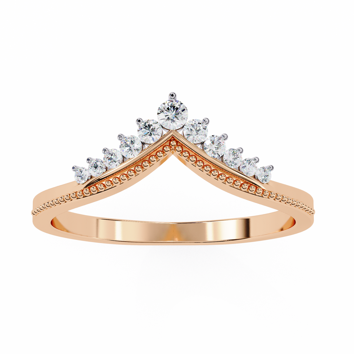 Ivie Chevron Rose Gold