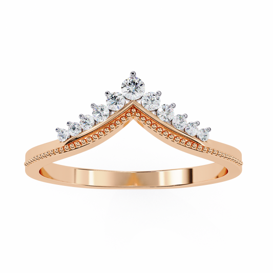 Ivie Chevron Rose Gold