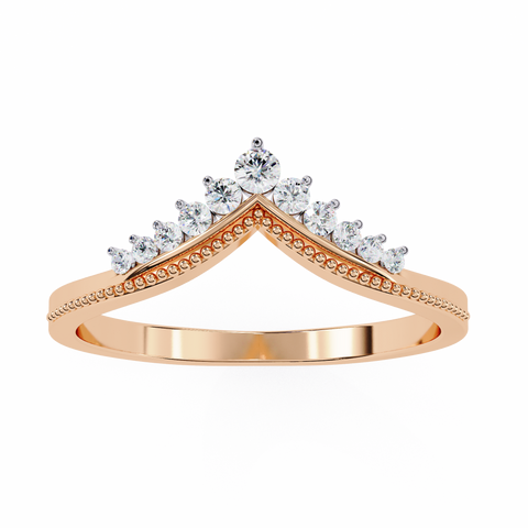 Ivie Chevron Rose Gold