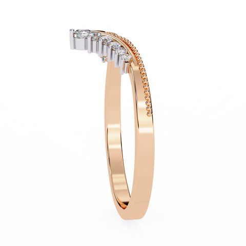 Ivie Chevron Rose Gold