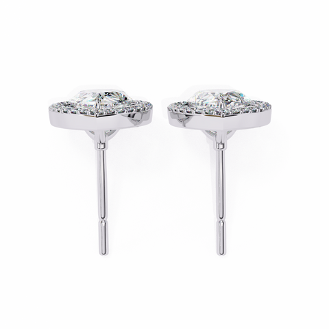 White Pear Diamond 14k Gold Earrings White Gold