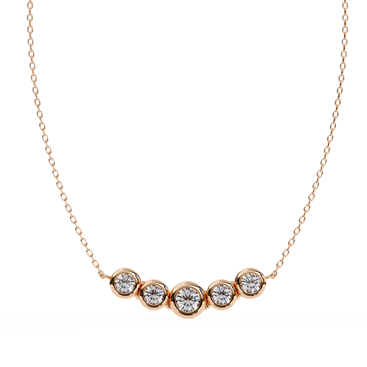 Round 0.26ct Diamond Pendant Rose Gold