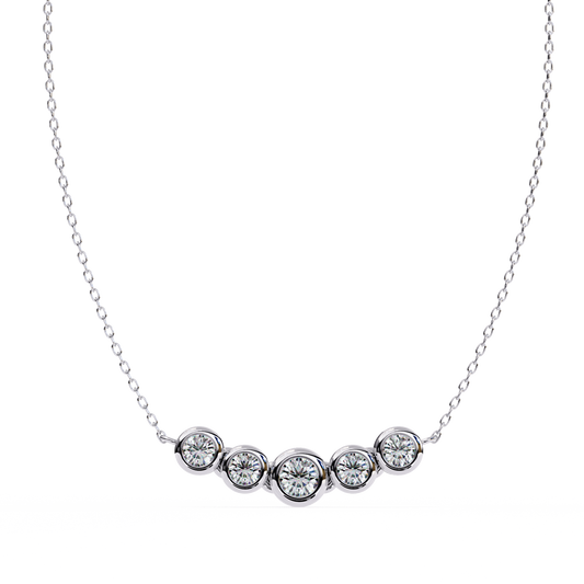 Round 0.26ct Diamond Pendant White Gold