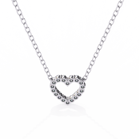 Round Cut 0.37ct Diamond Pendant White Gold