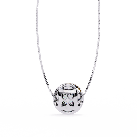 Brilliance Classic Single Solitaire Pendant White gold
