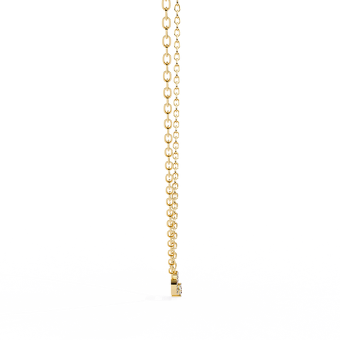 Cushion And Round Lab Grown Diamond Yellow Gold Pendant