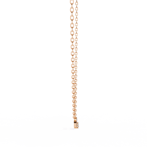 Cushion And Round Lab Grown Diamond Rose Gold Pendant
