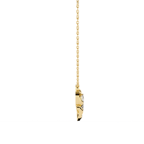 Yellow Gold Diamond Marquise Beauty Pendant Yellow Gold
