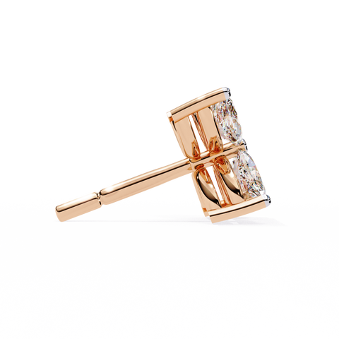 Marquise 0.88ct Diamond Earring Rose Gold