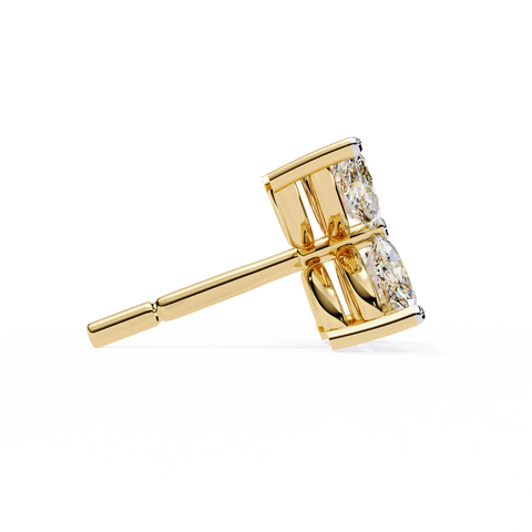 Marquise 0.88ct Diamond Earring Yellow Gold