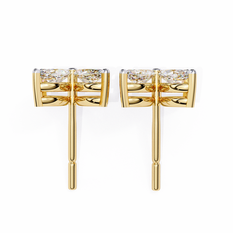 Marquise 0.88ct Diamond Earring Yellow Gold