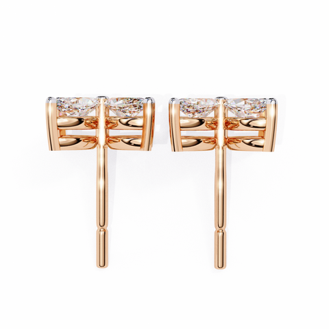 Marquise 0.88ct Diamond Earring Rose Gold