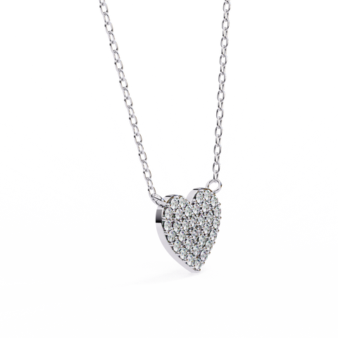Heart Elegance Pendant White Gold