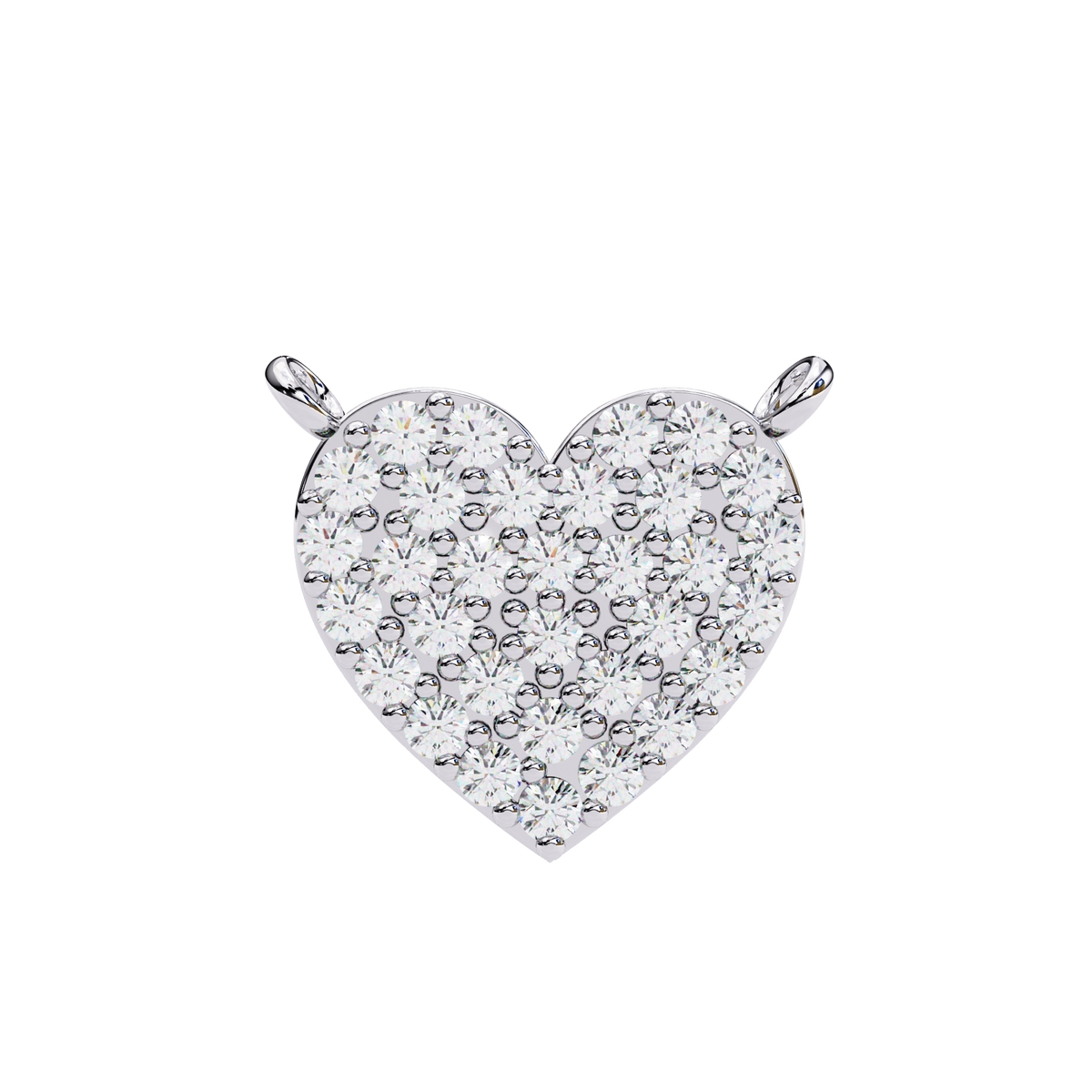 Diamond Pave Heart Pendant