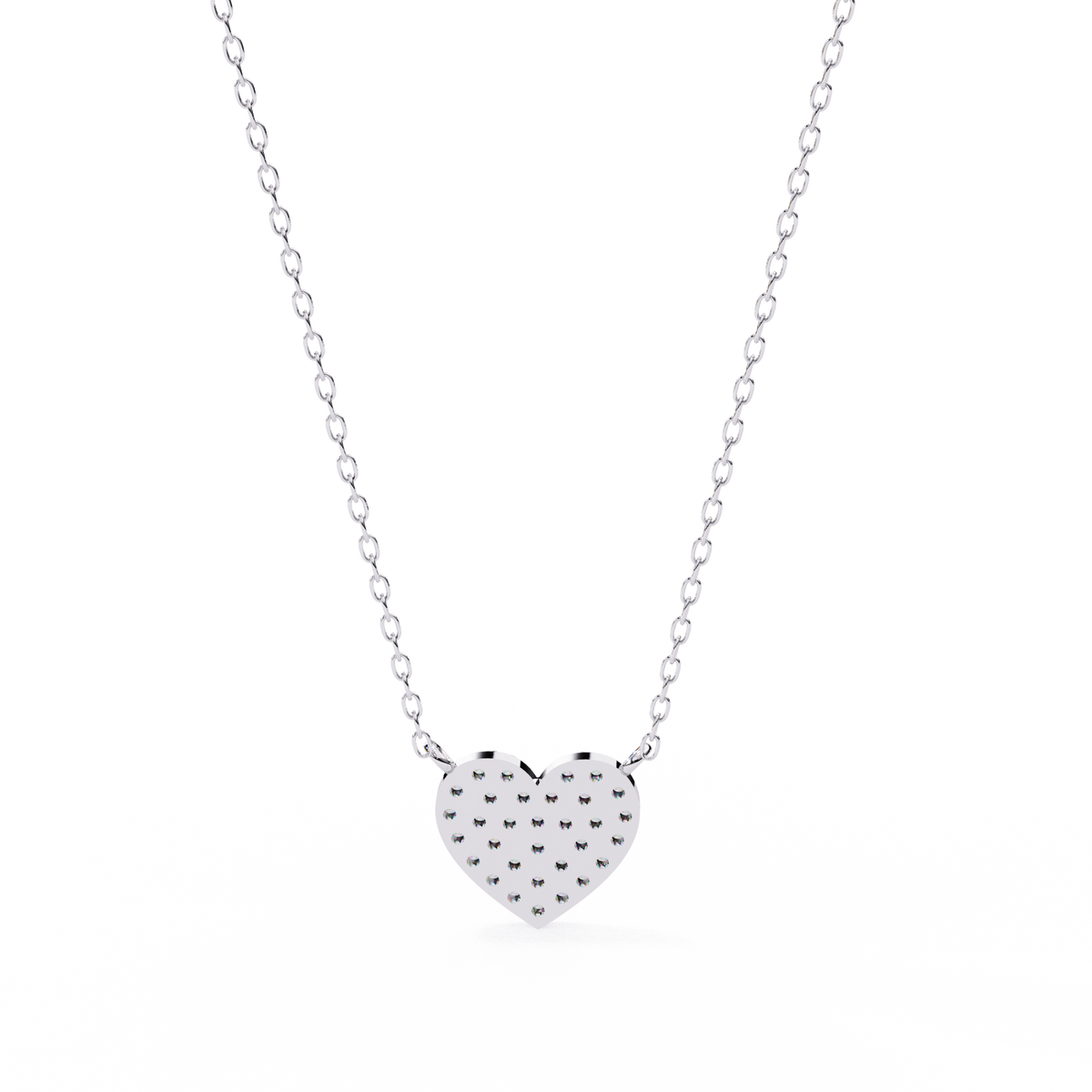 Heart Elegance Pendant White Gold