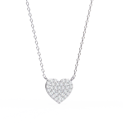 Heart Elegance Pendant White Gold