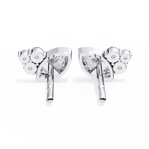 Round Premium White Diamond Earring White Gold