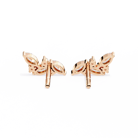 Marquise 0.34ct Diamond Earring Rose Gold