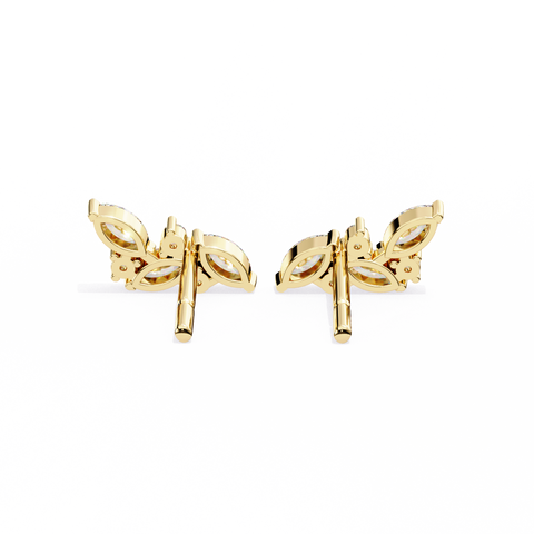 Marquise 0.34ct Diamond Earring Yellow Gold