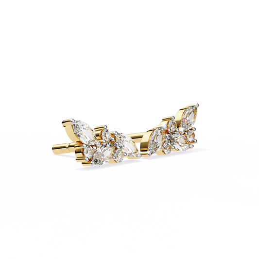 Marquise 0.34ct Diamond Earring Yellow Gold