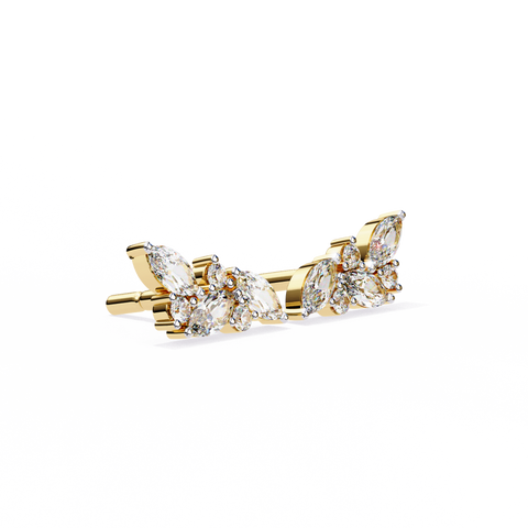 Marquise 0.34ct Diamond Earring Yellow Gold