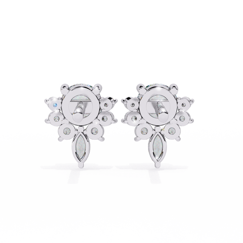 Marquise 0.68ct 14k Gold Diamond Earring White Gold