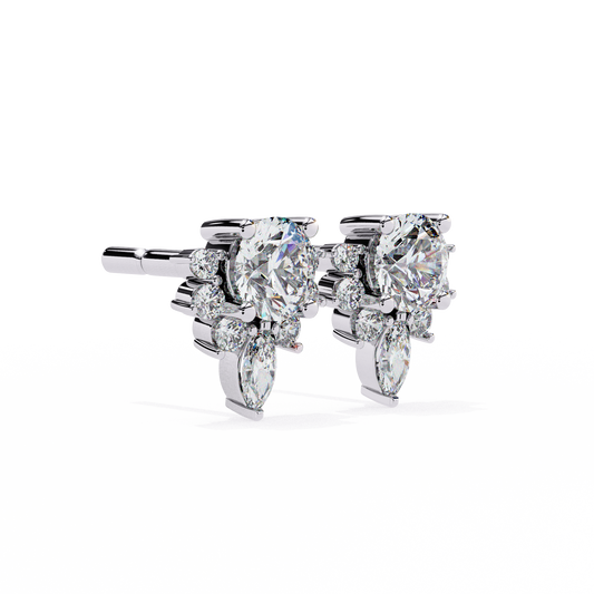 Marquise 0.68ct 14k Gold Diamond Earring White Gold