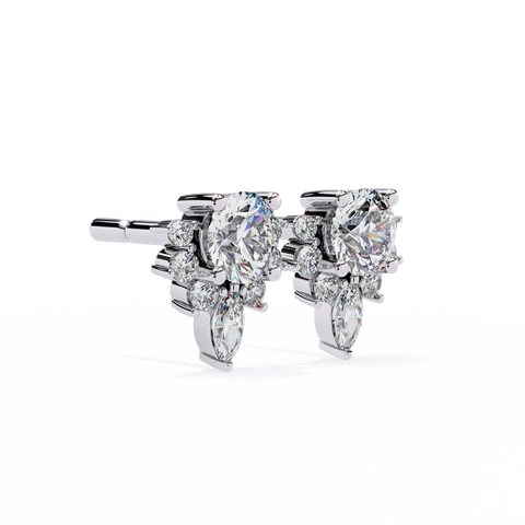 Marquise 0.68ct 14k Gold Diamond Earring White Gold