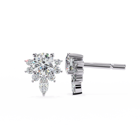 Marquise 0.68ct 14k Gold Diamond Earring White Gold