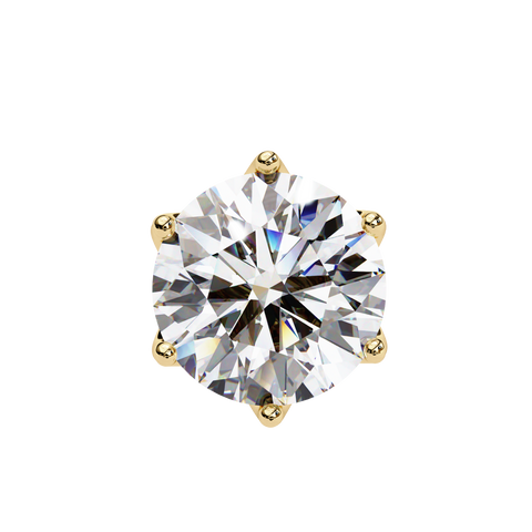 Lab Grown Diamond Stud Earring For Women Yellow Gold