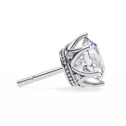 Lab Grown Diamond Stud Earring For Women White Gold