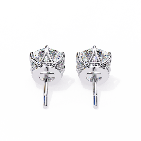 Lab Grown Diamond Stud Earring For Women White Gold
