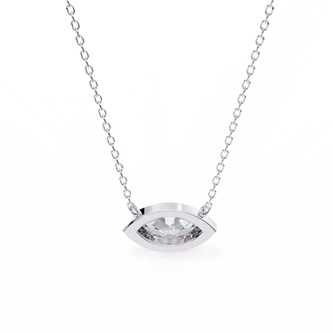 Marquise 0.68ct Diamond Pendant White Gold
