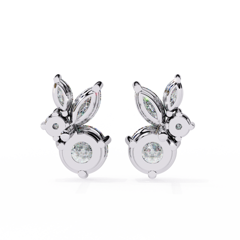 Premium shape White Diamond Earring White Gold