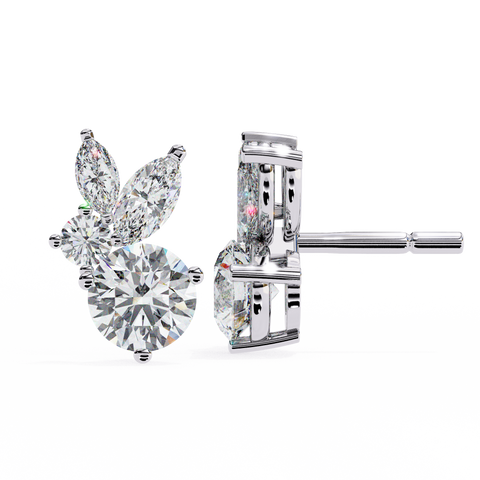 Premium shape White Diamond Earring White Gold