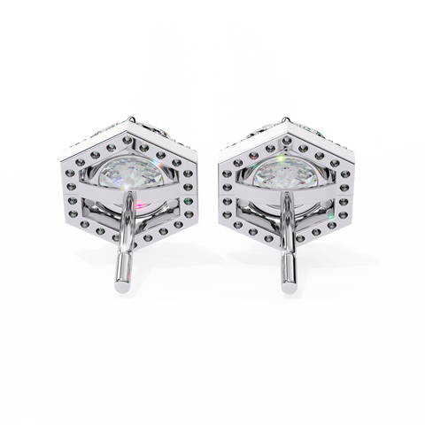 Round Star 2.1ct Diamond Earring White Gold