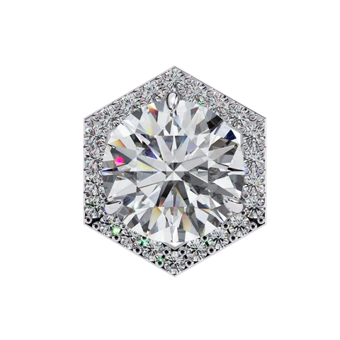 Round Star 2.1ct Diamond Earring White Gold