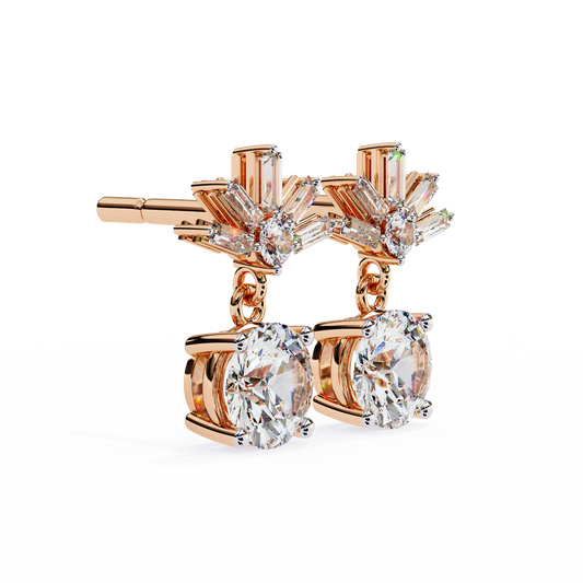 Baguette Lab Grown Diamond in Rose Gold