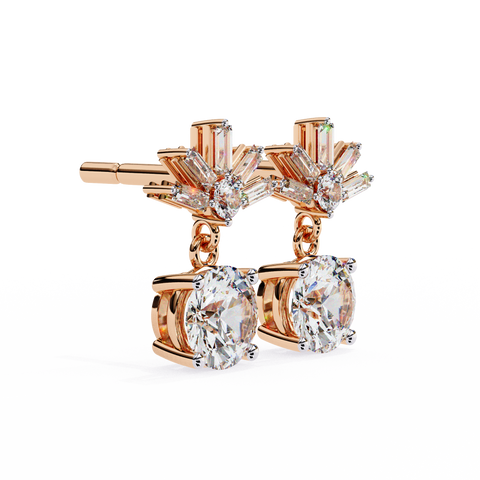 Baguette Lab Grown Diamond in Rose Gold