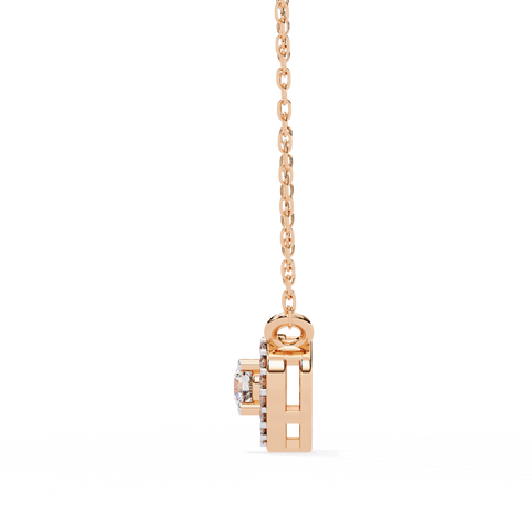 Heart Shape Diamond Pendant Rose Gold