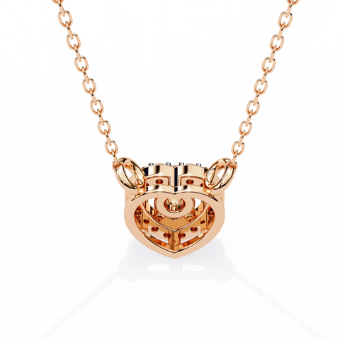 Heart Shape Diamond Pendant Rose Gold