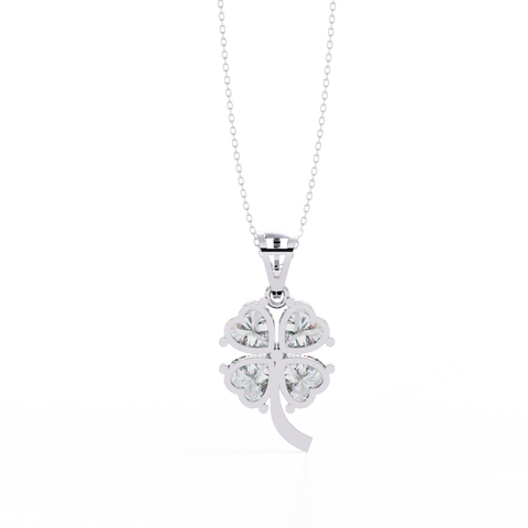 Heart Shape Diamond Pendant White Gold