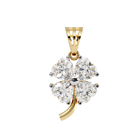 Heart-Petal Clover Pendent