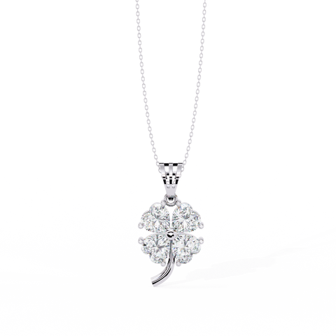 Heart Shape Diamond Pendant White Gold