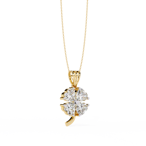 Heart-Petal Clover Pendent