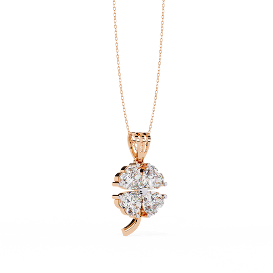 Heart Shape Diamond Pendant Rose Gold