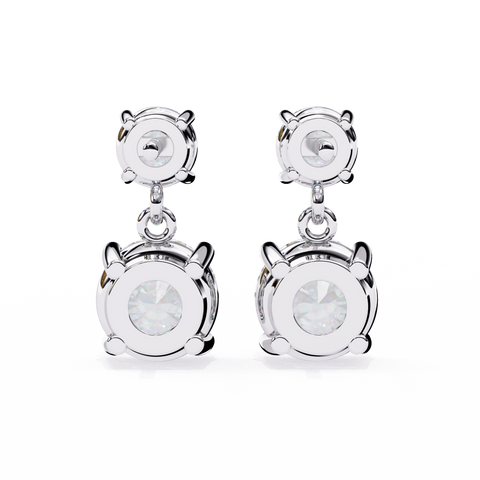 White Round 3.73ct Diamond Earring White Gold
