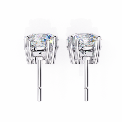 White Round 3.73ct Diamond Earring White Gold