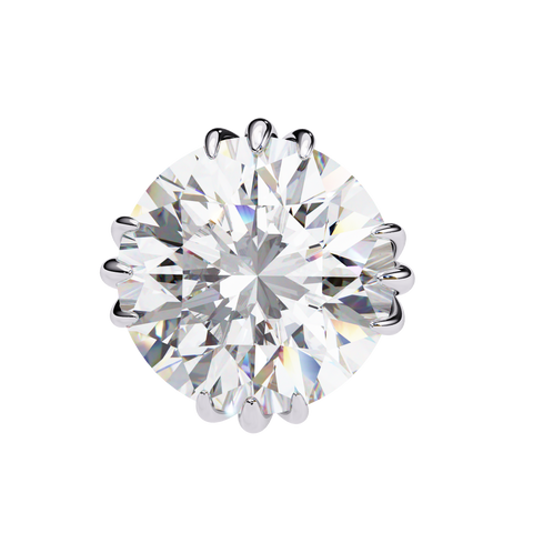 Gold Round Diamond 14k Gold Studs White Gold